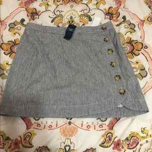 A&F Striped Button Skirt